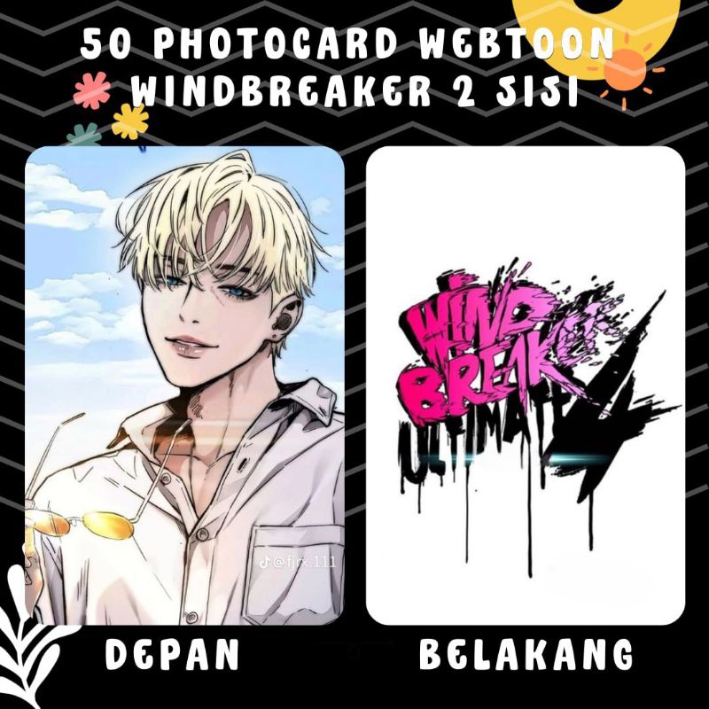 [50 ชิ้น] WEBTOON WINDBREAKER UNOFFICIAL PRINT 2 ด้านข้าง