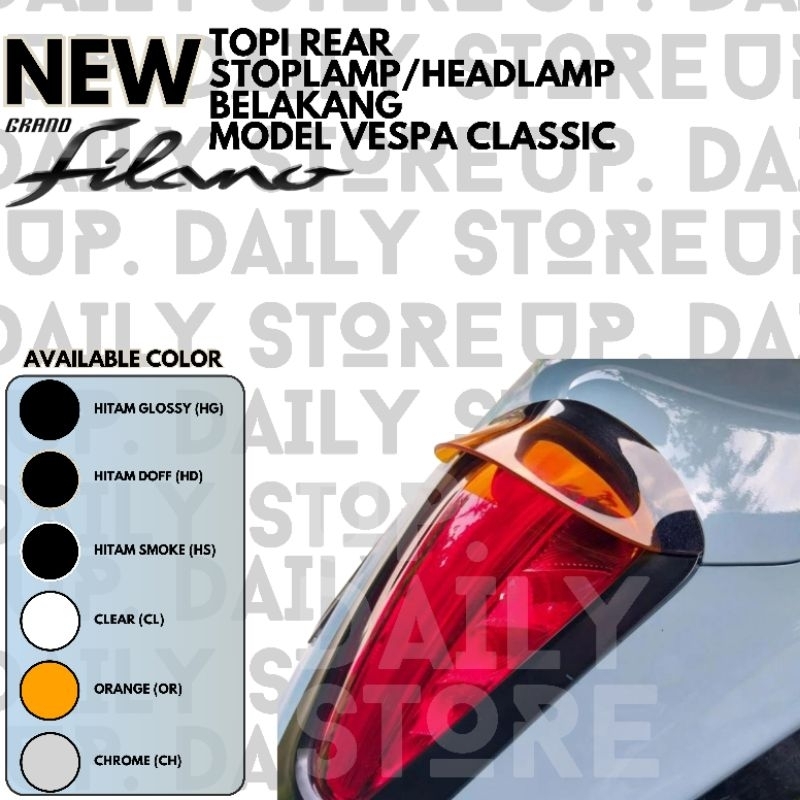 กันชนหลัง รุ่น Vespa Filano สําหรับรถจักรยานยนต์