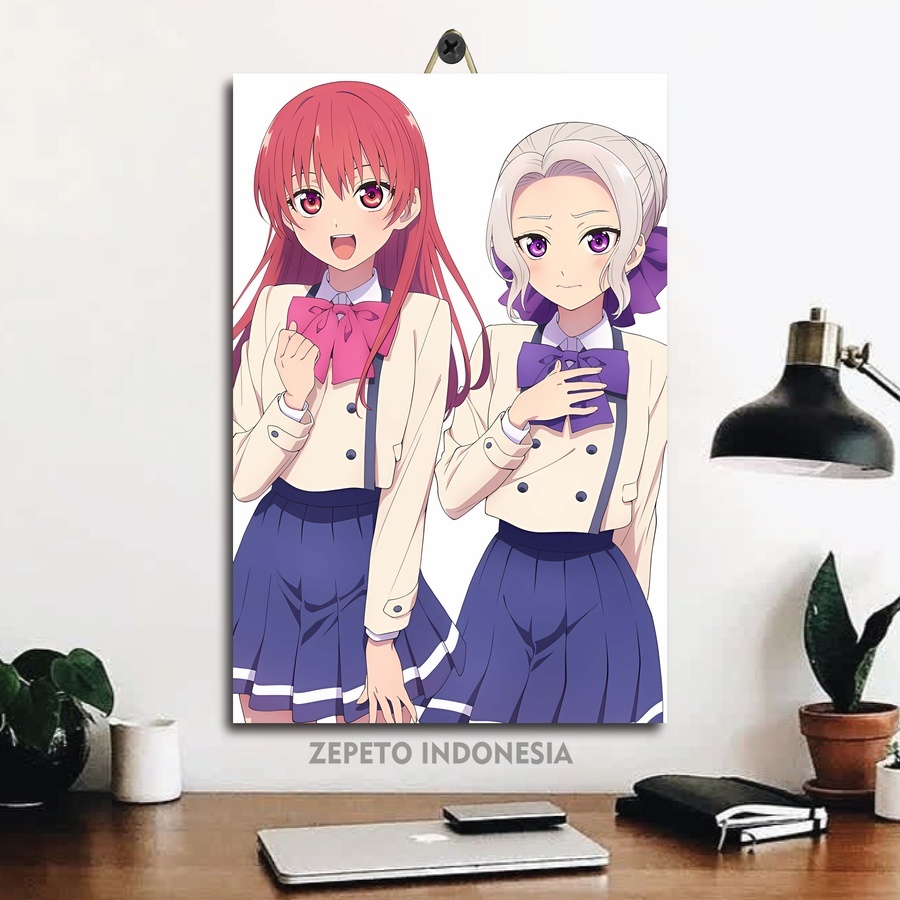 Best Waifu Kanojo Mo Kanojo โปสเตอร์ติดผนัง 20X30 / Zepeto อินโดนีเซีย / Waifu Kanojo Mo Kanojo Room