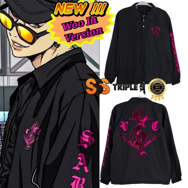 Sabbath CREW WOO เสื้อแจ็คเก็ต COACH IN NEW WINDBREAKER WEBTOON CREW VERSION