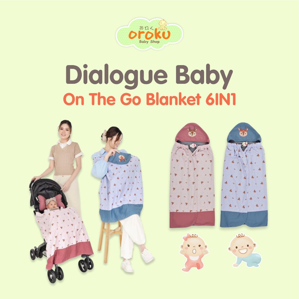 DIALOGUE BABY ON THE GO BLANKET 6IN1 DEERLY SERIES DGB3312 / BABY BLANKET