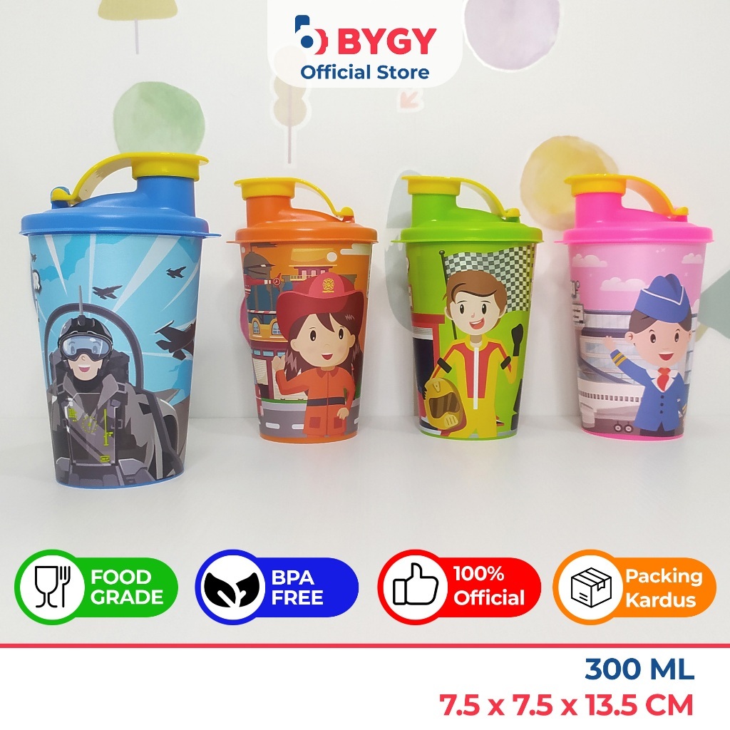 THUMBLER BIGGY FUN 300ML วันเกิด SOUVENIR TUMBLER แก้วเครื่องดื่มแก้วแก้วแก้ว LID 300ML