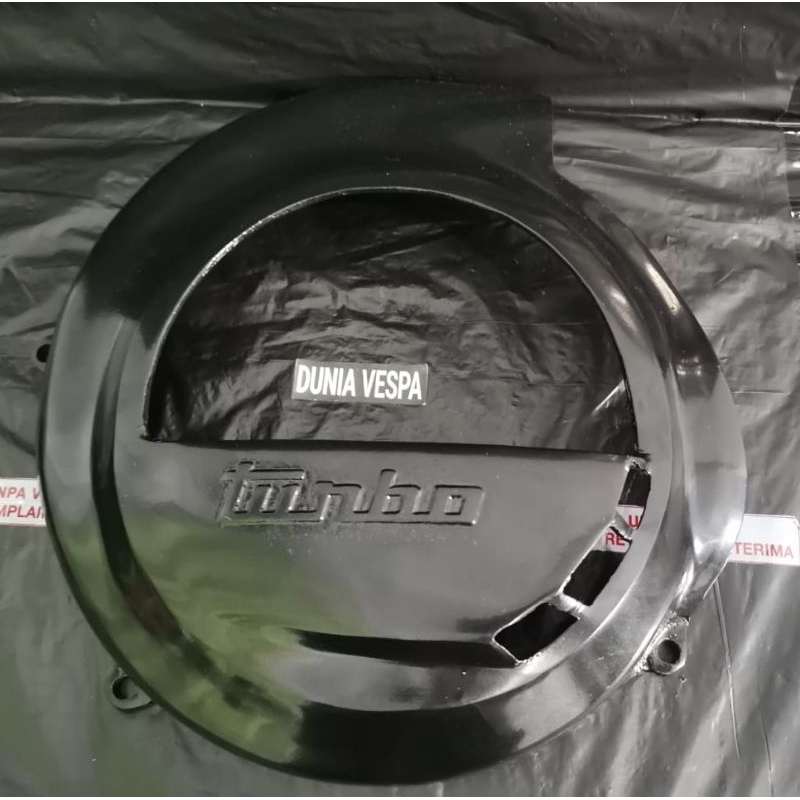 Hitam Vespa super sprint px ps bajaj vbb ฝาครอบพัดลมเทอร์โบ สีดํา