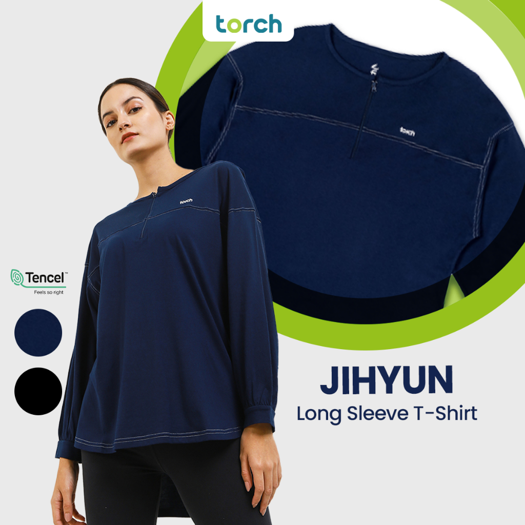 TORCH เสื้อยืดแขนยาว Tunic - UltraComfy TENCEL TunicTM Jihyun