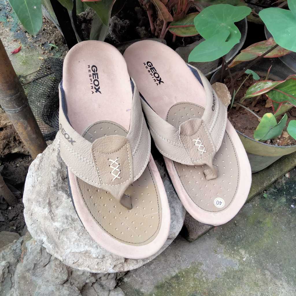 รองเท้าแตะผู้ชาย รองเท้าแตะหนัง Geox / รองเท้าแตะ Geox รองเท้าแตะผู้ชาย รองเท้าแตะแต่งงาน รองเท้าแตะ