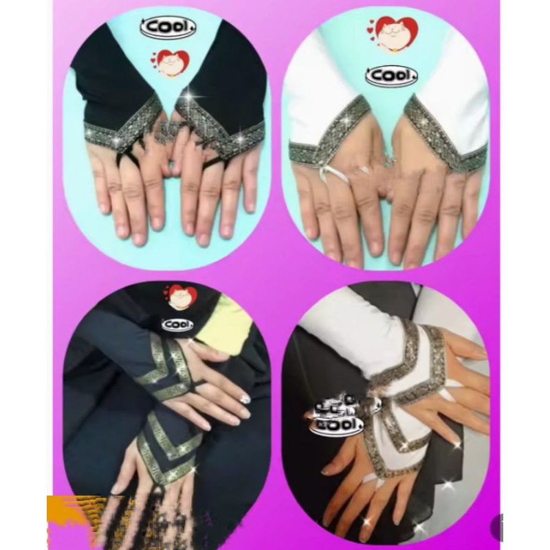 Duo list motif ring cuff duo handsock ring duo