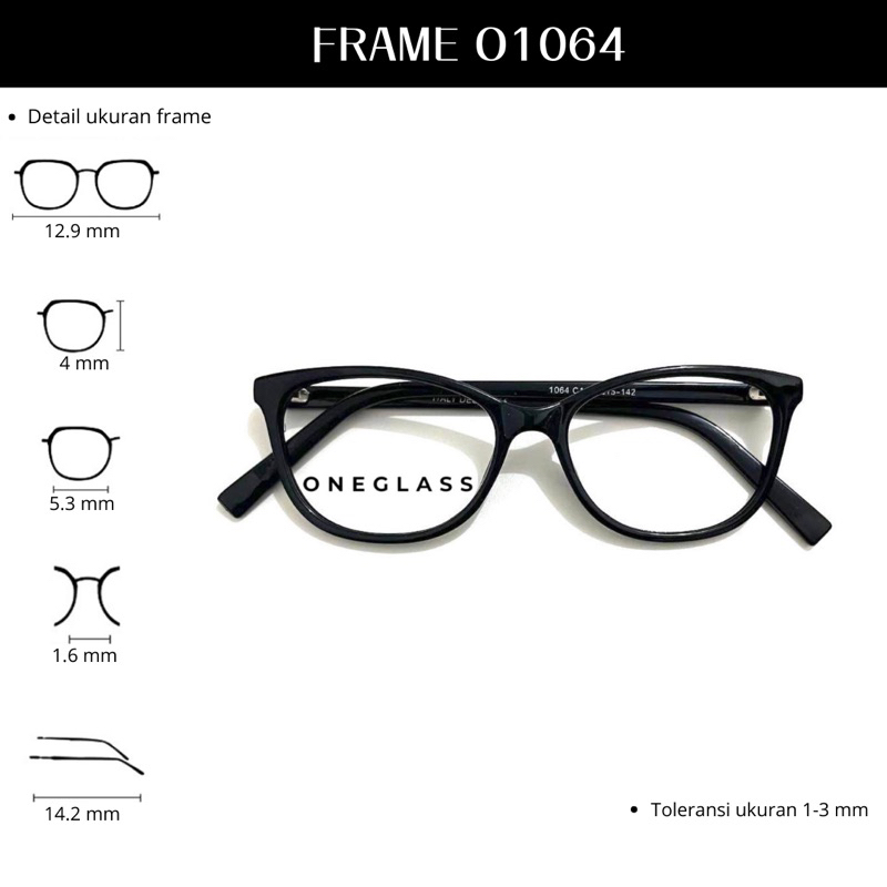 ซื ้ อ 1 ฟรี 1 เลนส ์ ลบ 1, Plus, กระบอก - O1064 กรอบแว ่ นตา Unisex