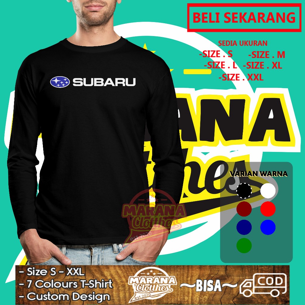 Subaru Logo Car T-Shirt Long Sleeve Automotive Shirt