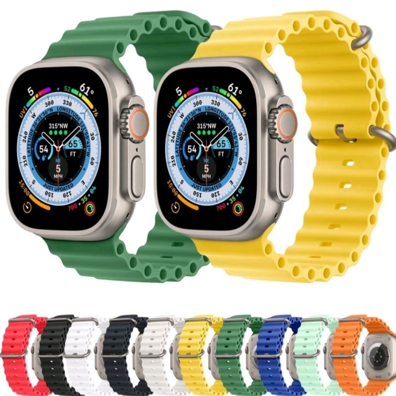 Iwatch Ocean Ultra สายซิลิโคน สําหรับ Apple Watch series 1-8, SE, Ultra ขนาด 42/44/45/49 มม. รองรับ 