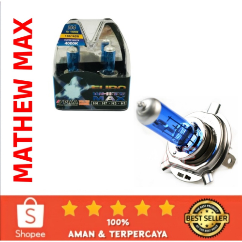 หลอดไฟ/ หลอดไฟ PIAA EURO LED H4 12VOLT 100 วัตต์ XENON SUPERWHITE 2 ชิ้น