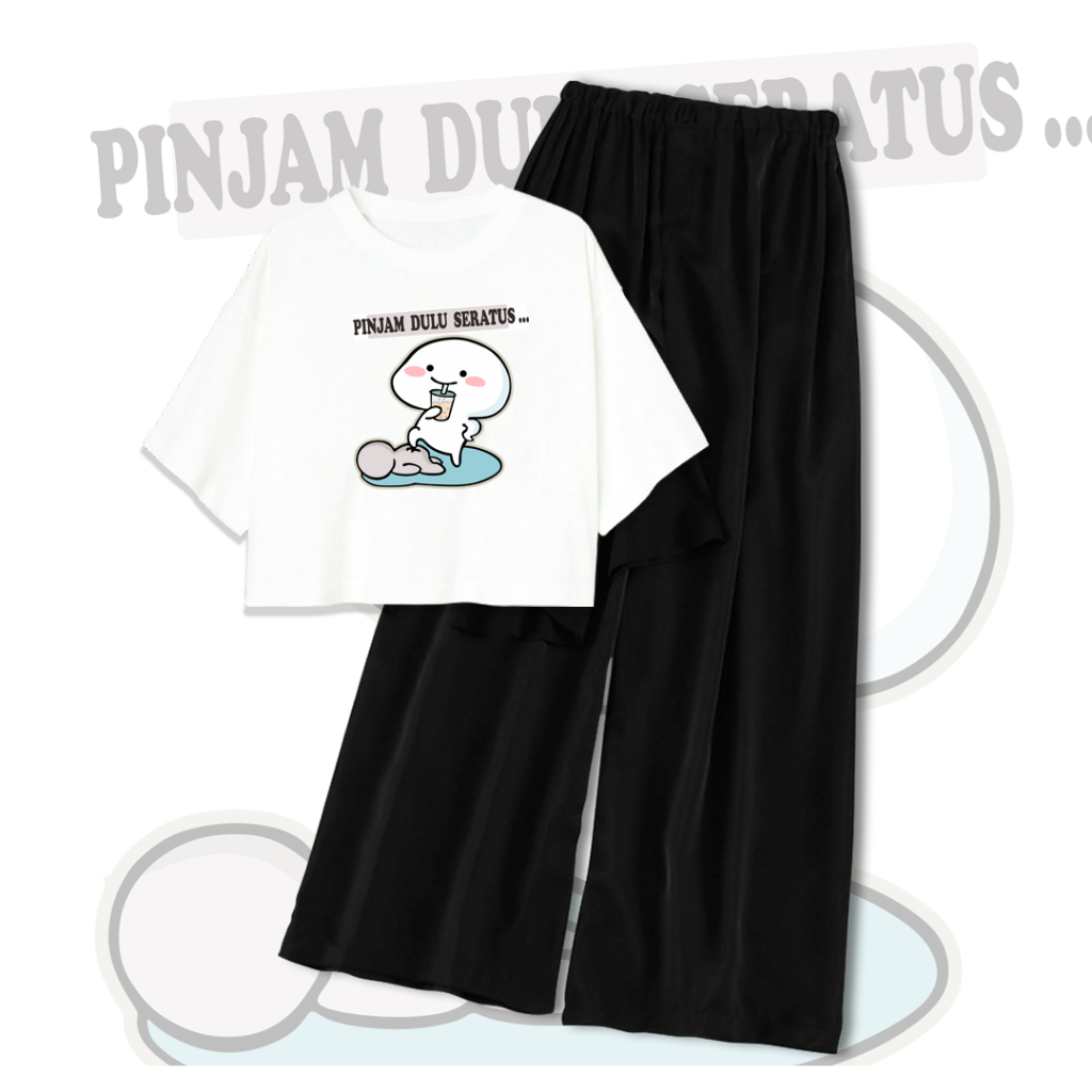 CLSTORE TEENAGE เสื้อผ้าชุด AGED 9-16 YEARS OVERSIZED CROP เสื้อยืดและกางเกงขายาว ARE OLD IN ONE HUN
