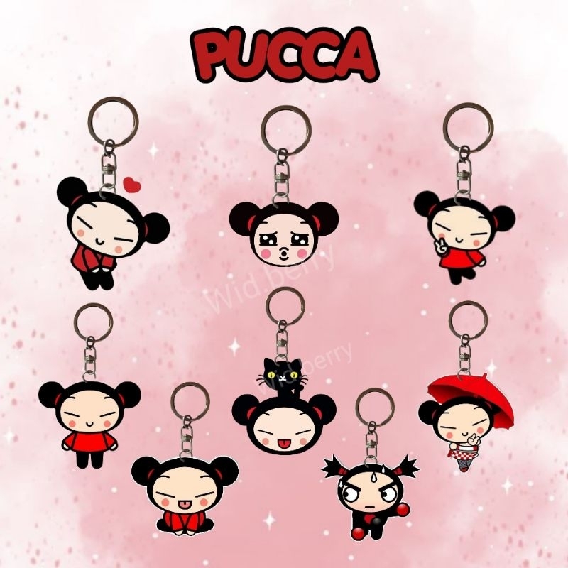 GANTUNGAN พวงกุญแจอะคริลิค Pucca และ Garu / พวงกุญแจ / Pucca / Garu / พวงกุญแจอะคริลิค 4X5 CM