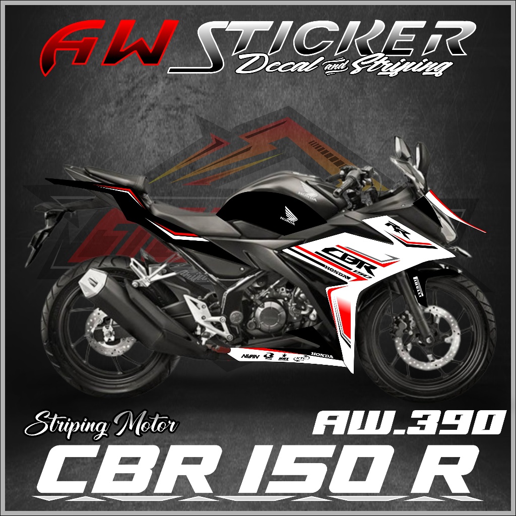 Striping Cbr 150r K45G Cbr Facelift สติ๊กเกอร์ Cbr 150r Facelift Aw- 390