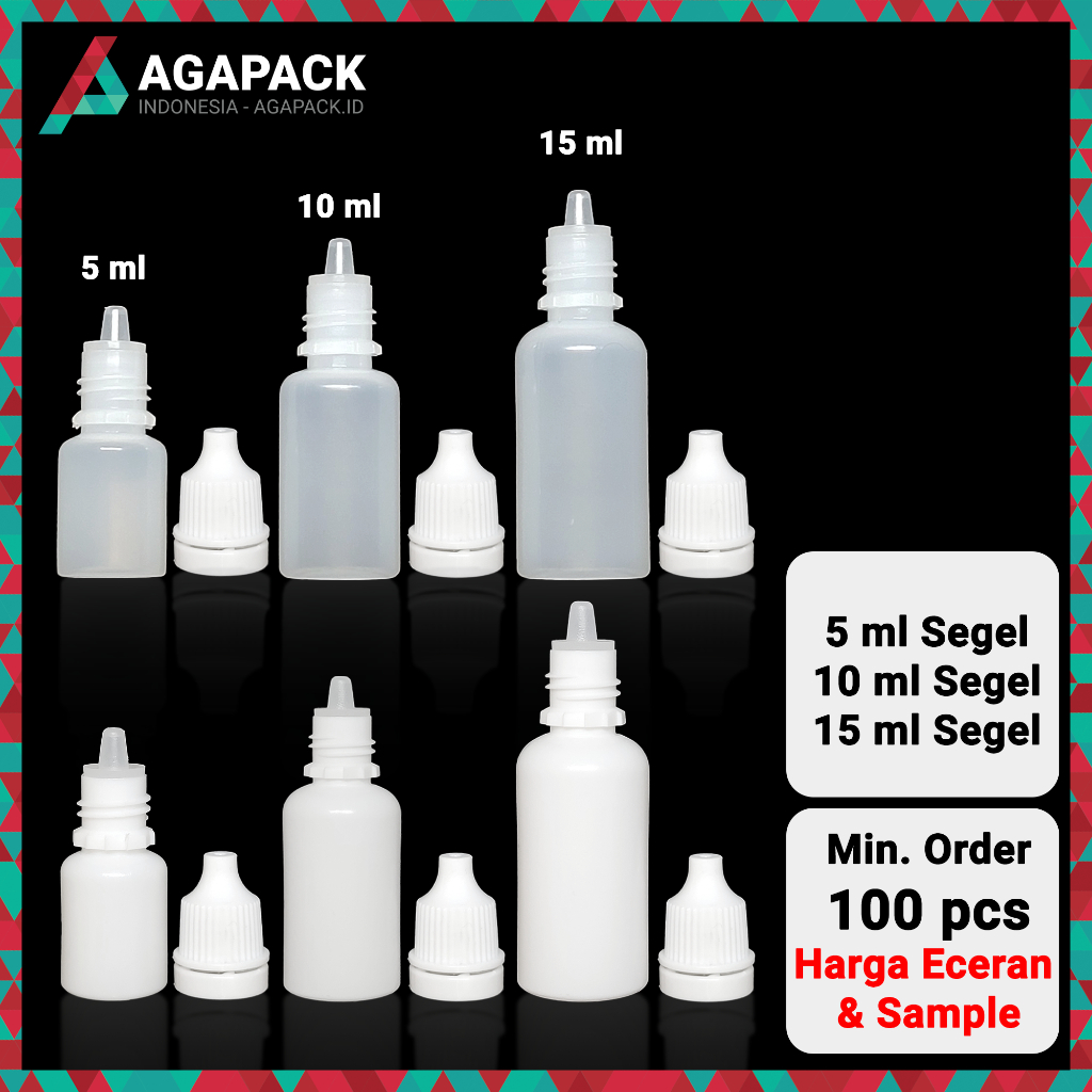 SAMPLE ขวดหยดพร้อมฝาซีล 15ml 15 ml พลาสติก