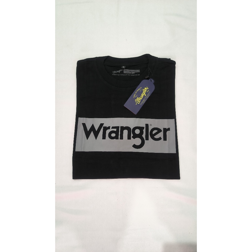 Wrangler T-Shirt Block Grey Stripe Men 's Wrangler Shirt Simple Motif