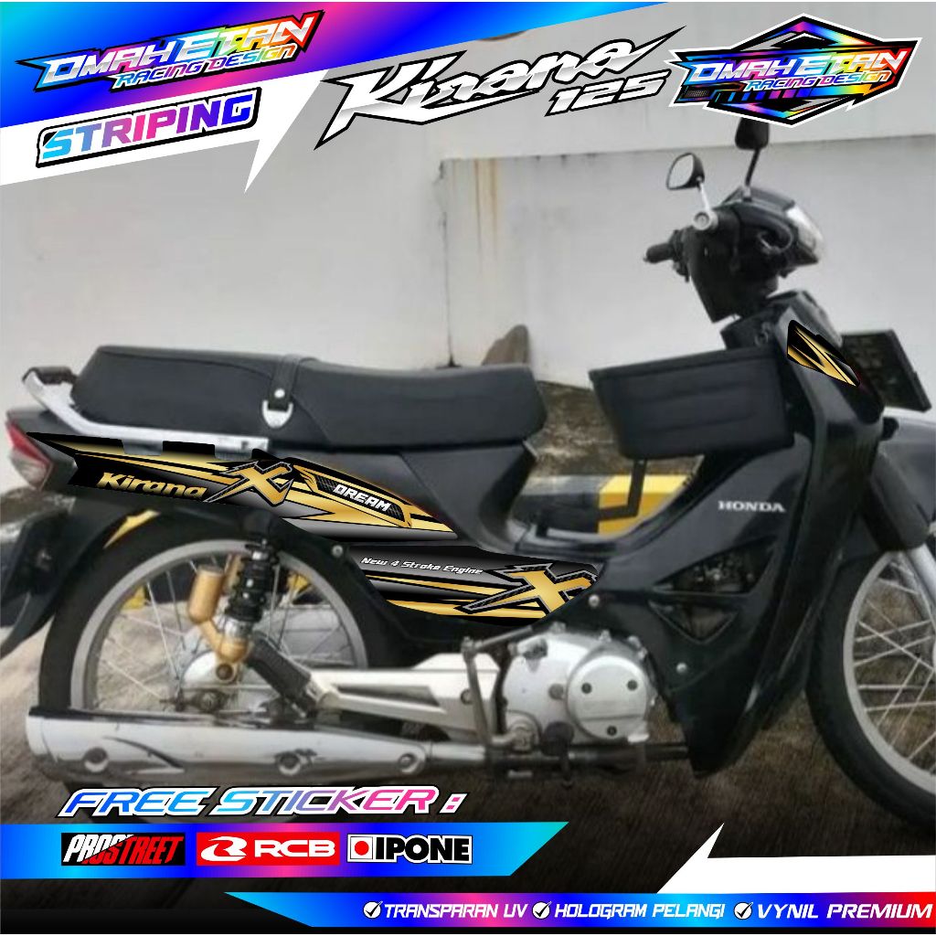HONDA KIRANA 125 MOTORCYCLE VARIATION STRIPING / KIRANA 125 MOTORCYCLE VARIATION STICKER