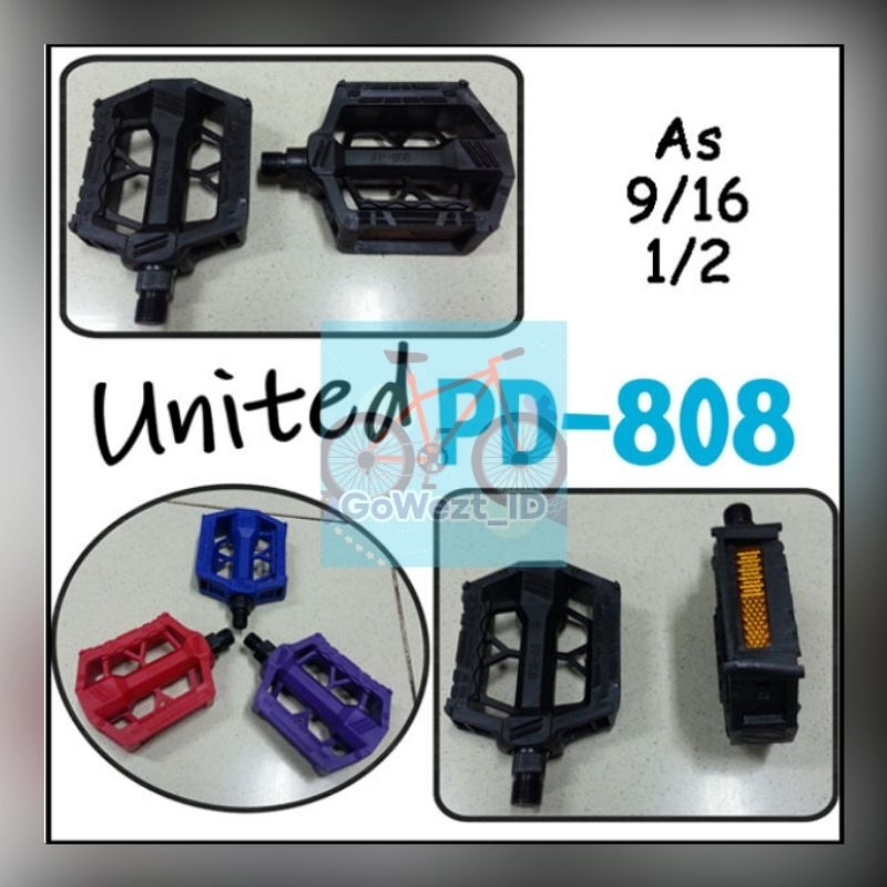 บันไดจักรยานเด็กพร้อมเพลาเกลียวเล็ก FP 808 826 830C United PVC สี BMX | คุณภาพสูง