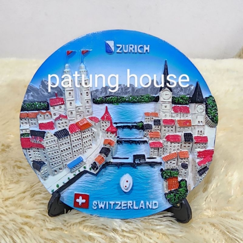 จานแสดงของที่ระลึก Zurich สวิตเซอร์แลนด์