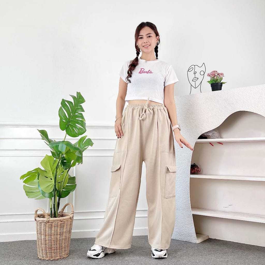 Fahm@collection - Jooy Sweetpants Jogger Pants กางเกงคาร์โก้ขายาวผู้หญิง / กางเกง Jolly Jogger Cargo