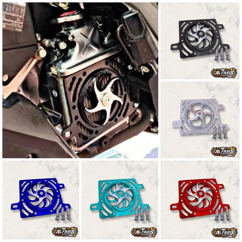 หมุน SPINNER RADIATOR COVER HONDA VARIO 125 150 PCX 150 ADV 150 หมุน SPINNER อลูมิเนียมปลูกรุ่น BONUS Bolt หมุน SPINNER RADIATOR COVER