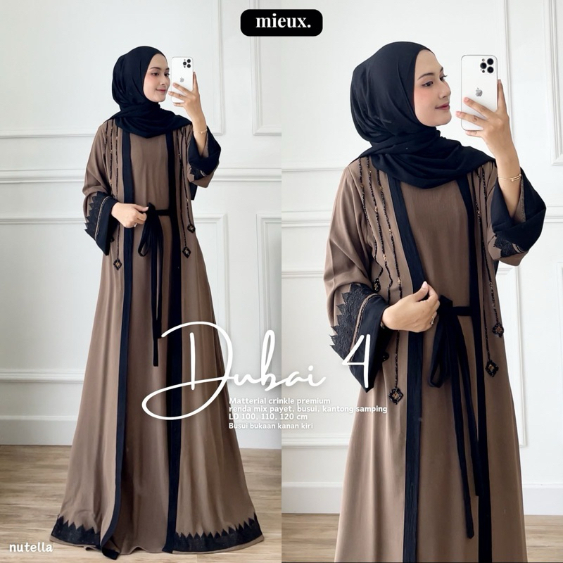 ดูไบ 4 / zalina abaya gamis ต้นฉบับ mieux gamis lebaran ไก่งวง mega store aleyna dubai