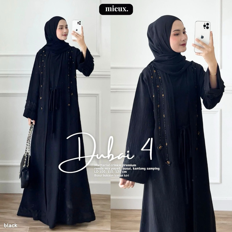 ดูไบ 4 / zalina abaya gamis ต้นฉบับ mieux gamis lebaran ไก่งวง mega store aleyna dubai