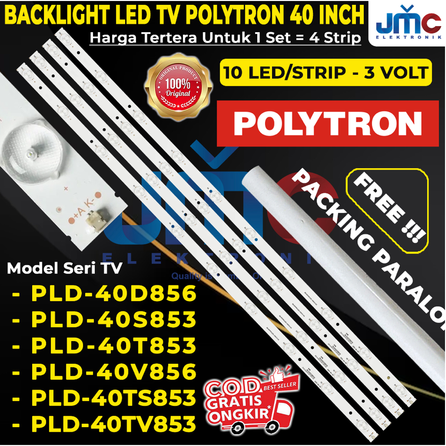 POLYTRON ทีวี LED 40 นิ้ว BACKLIGHT รุ่น 40S853/40V853/40T856/40TS853/40TV853