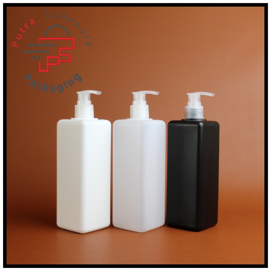 500ml hdpe ขวดปั๊มสี่เหลี่ยม/500ml ขวดโลชั่น/ปั๊มคอธรรมชาติ 24