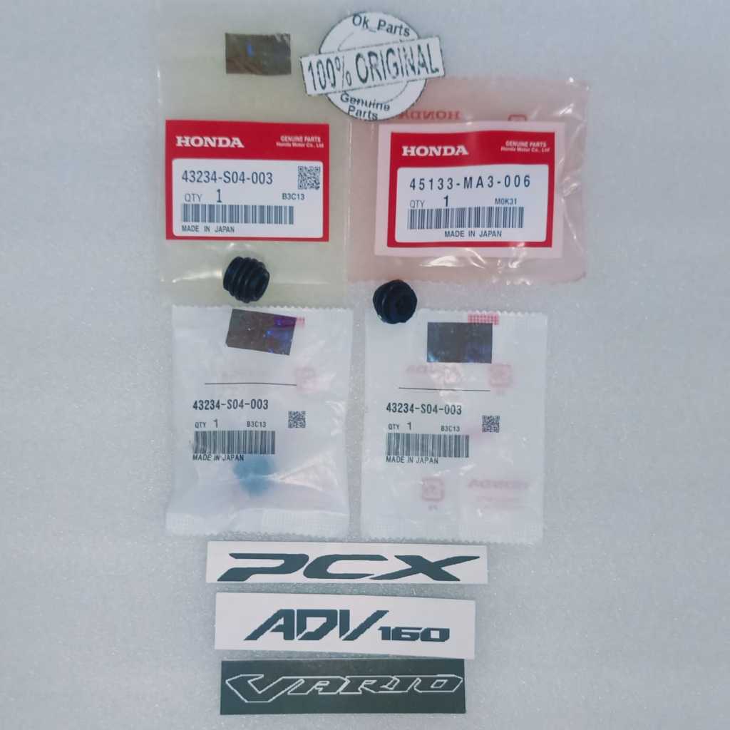 43234 S04 003 45133 MA3 006 ยางซีล Boot ฝาครอบด้านหลัง Dust Boot B ด้านหลังเบรค Caliper PCX 150 160 