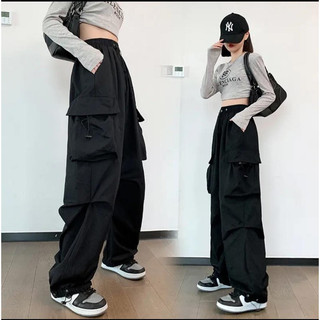TERLARIS-Kiya Cargo Pants Wanita Highwaist Loose  Korean Style Jumbo  - Celana Kargo Wanita Terbaru