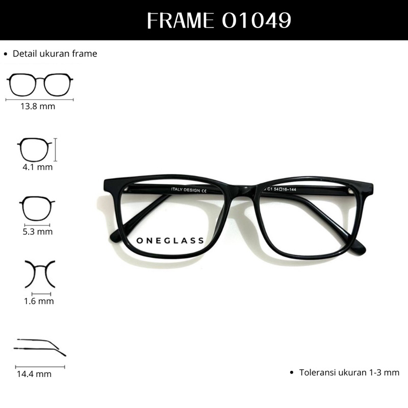 ซื ้ อ 1 ฟรี 1 เลนส ์ ลบ 1, Plus, กระบอก - กรอบแว ่ นตา Unisex O1049