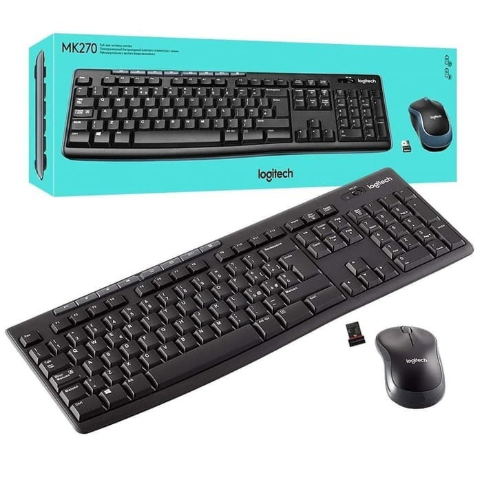 คีย์บอร์ดเมาส์ไร้สาย Logitech MK270r