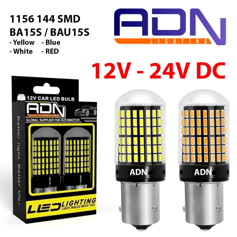 DAJJAL ไฟ LED 1 FOOT TURN SIGNAL LED CANBUS 1156 BA15S BAU15S 144 SMD / ไม่มี HYPER