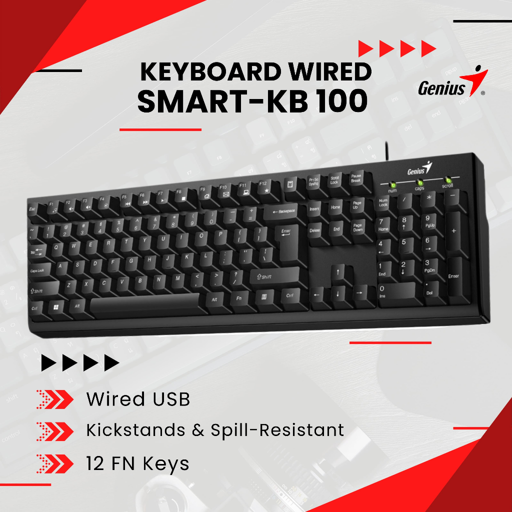 Genius Keyboard KB 100 USB Smart Keyboard Genius KB 100