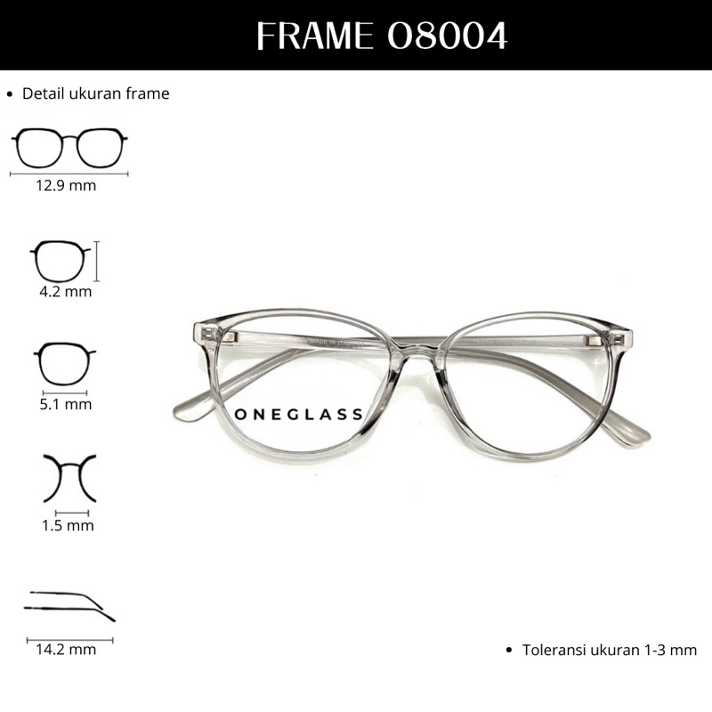 ซื ้ อ 1 ฟรี 1 เลนส ์ ลบ 1, Plus, กระบอก - กรอบแว ่ นตา O8004 ทุกเพศ