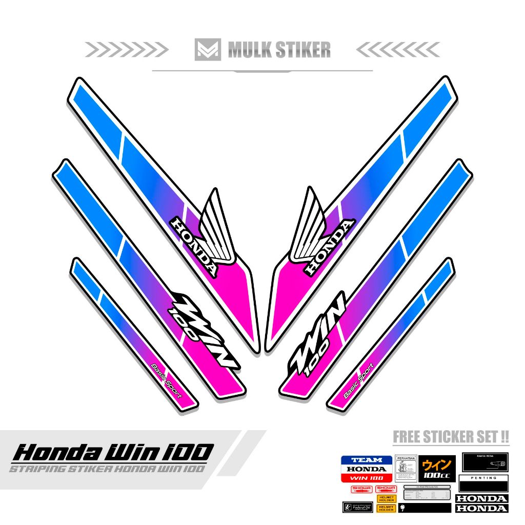 HONDA WIN STRIPING / MTF 37 / WIN 100 STICKER / WIN STICKER / STREET / STIPING / STRIPING / SKOTLET 