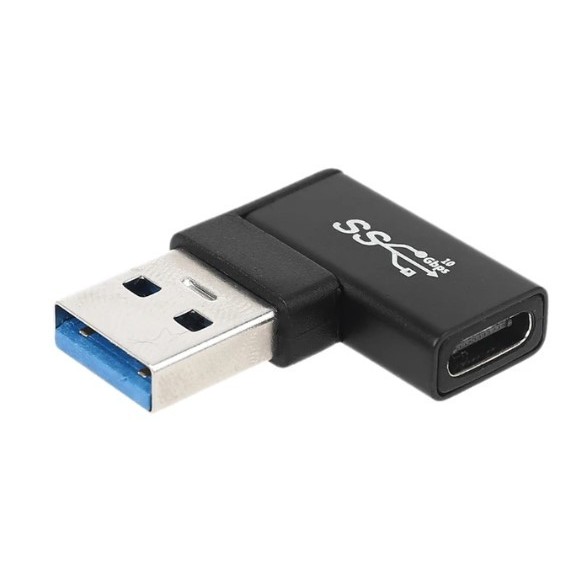 90 DEGREE L SHAPE USB TYPE C เป็น USB 3.0 เป็นอะแดปเตอร์ - C