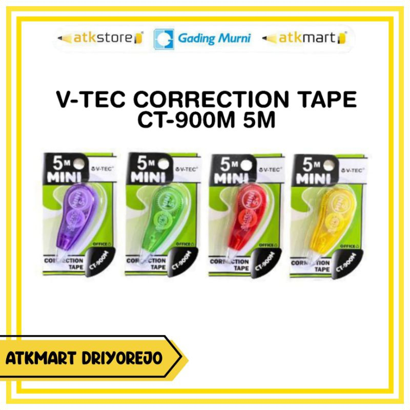 เทปหมุนเวียน STIPO MINI PAPER V-TEC CT-900M หมึกปากกาเทปลบคําผิด