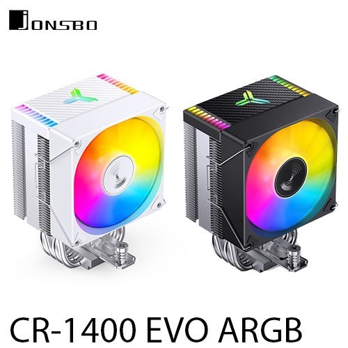 JONSBO CR-1400 EVO ARGB BLACK/WHITE 90mm - คูลเลอร์ซีพียูอากาศ