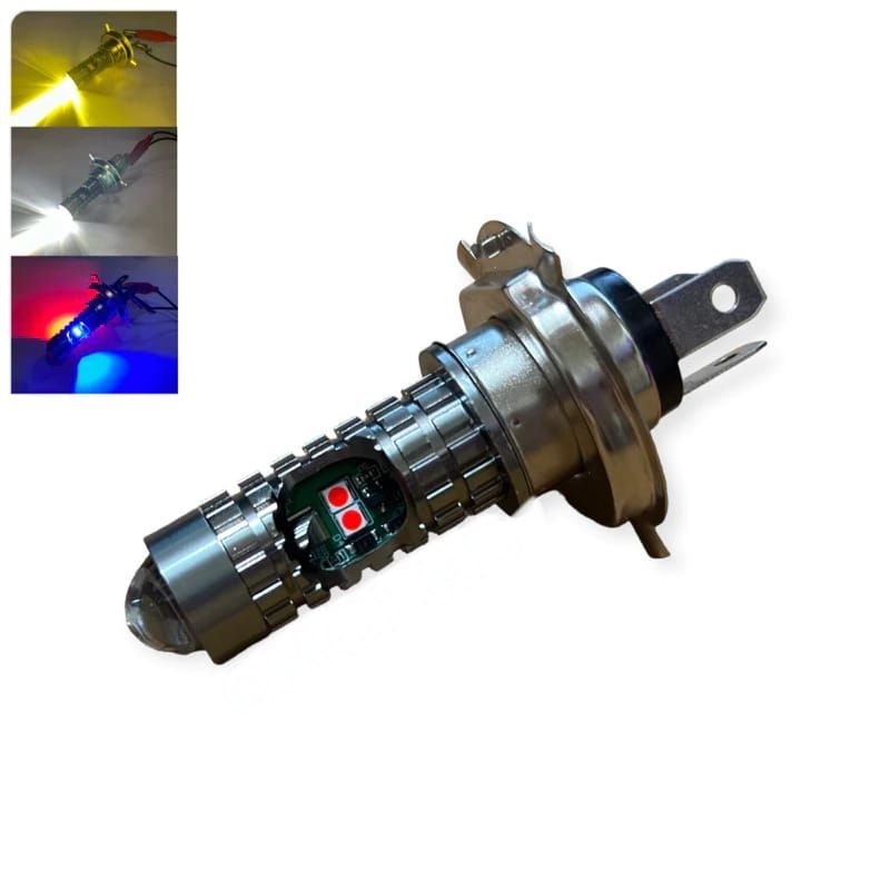 MERAH H4 LASER GEN2 HEADLIGHT BULB PLUS BLUE RED DUSK MOTORCYCLE VIXION CBR KLX CB150R CRF TRAIL SCO