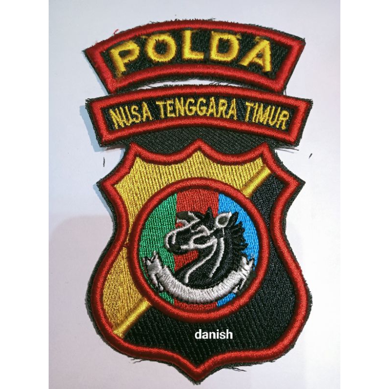 EMBROIDERED BET โลโก้ SYMBOL ของ NTT NUSA TENGGARA EAST RAISED POLDA SYMBOL