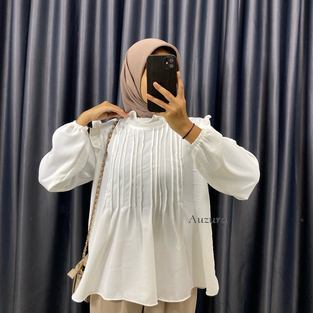 Auzura - เสื้อคโรมเลีย | ลูกโป่งแขนยาว | เสื้อตัวในผู้หญิง | เสื้อสีพื้น | เจ้าหน้าที่ | วิทยาลัยวิท