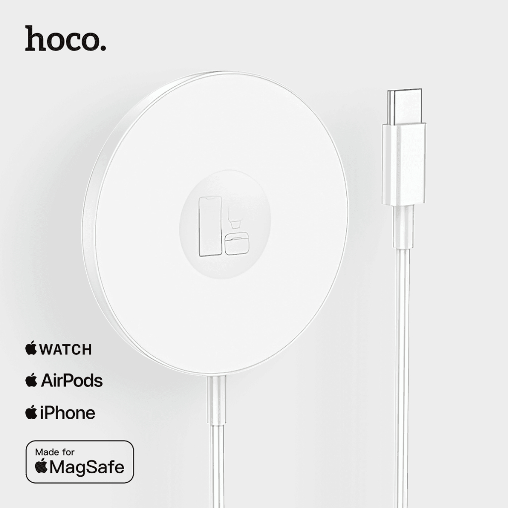 Hoco ที่ชาร์จไร้สาย MagSafe ของแท้ 15W ชาร์จเร็ว สําหรับ iPhone Apple Watch Airpods CW50