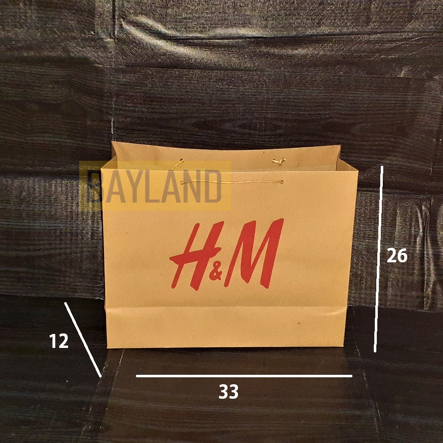 ถุงกระดาษ 2 ด้านแนวนอนขนาดกลาง H&m