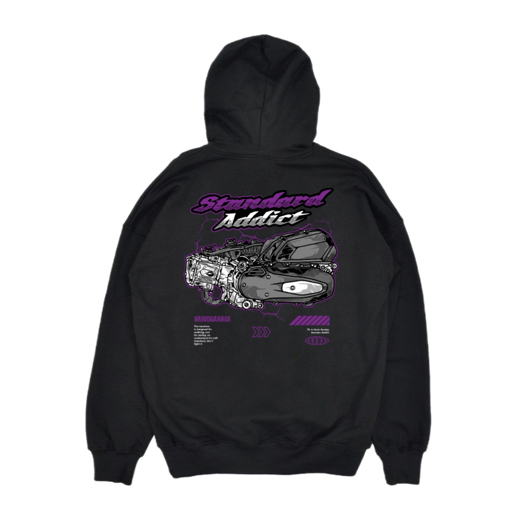 เสื้อฮู้ด VG-002 Vario Garage Standard Addict Black Series