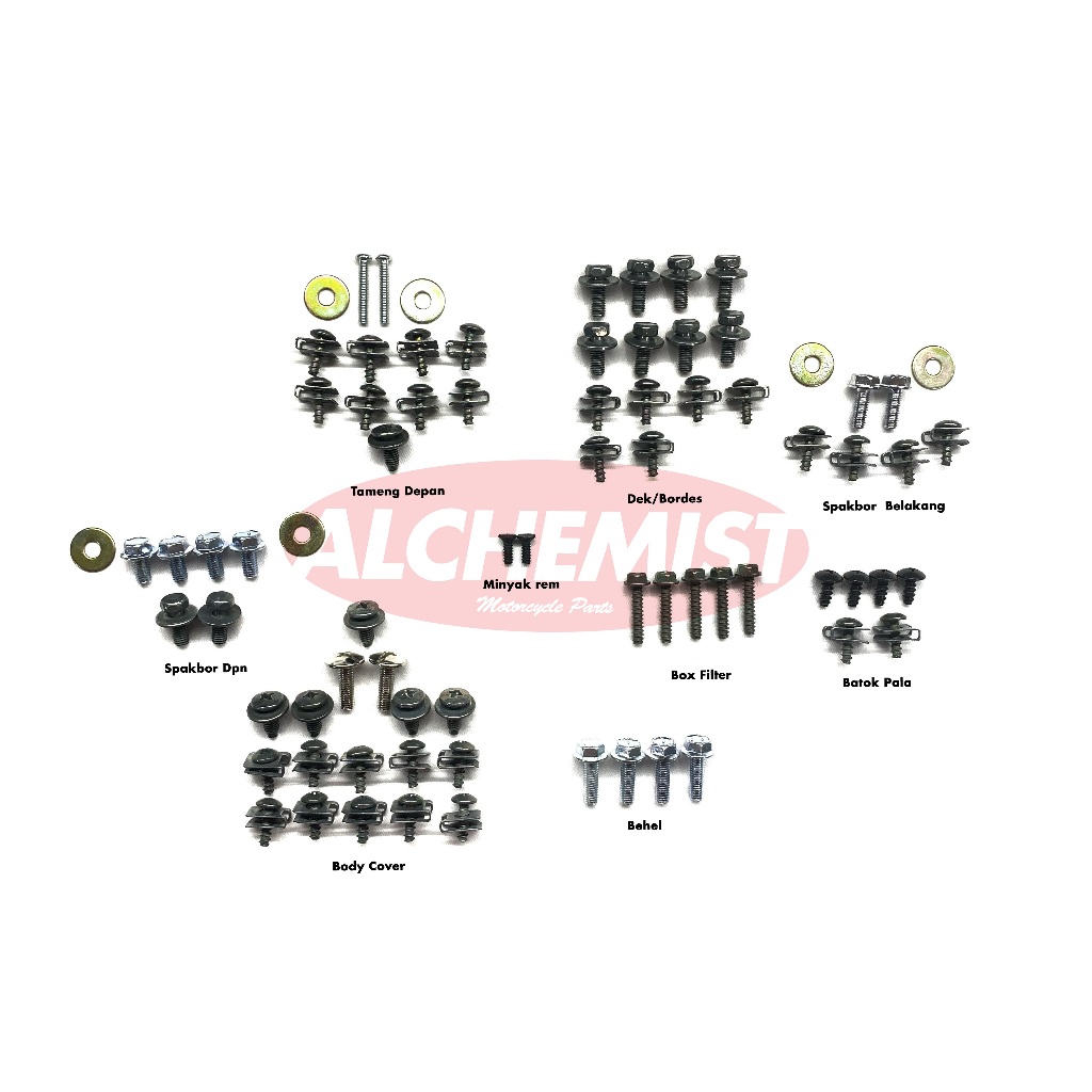 Yamaha Nouvo Lele Fullset Bolts / Yamaha Nouvo Lele Fullset Fullbody Bolts