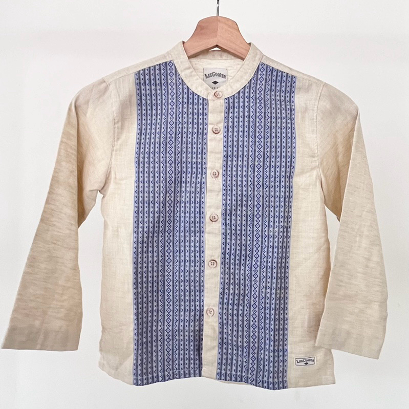 KEMEJA Lee Cooper เสื้อเชิ้ตคอปก Shanghai Koko สําหรับเด็กผู้ชายแบรนด์ดั้งเดิม