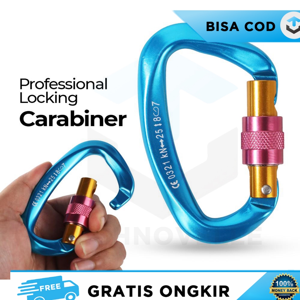 อลูมิเนียม CARBINER PROFFESIONAL CLIMBING เครื่องมือด่วน CE0321