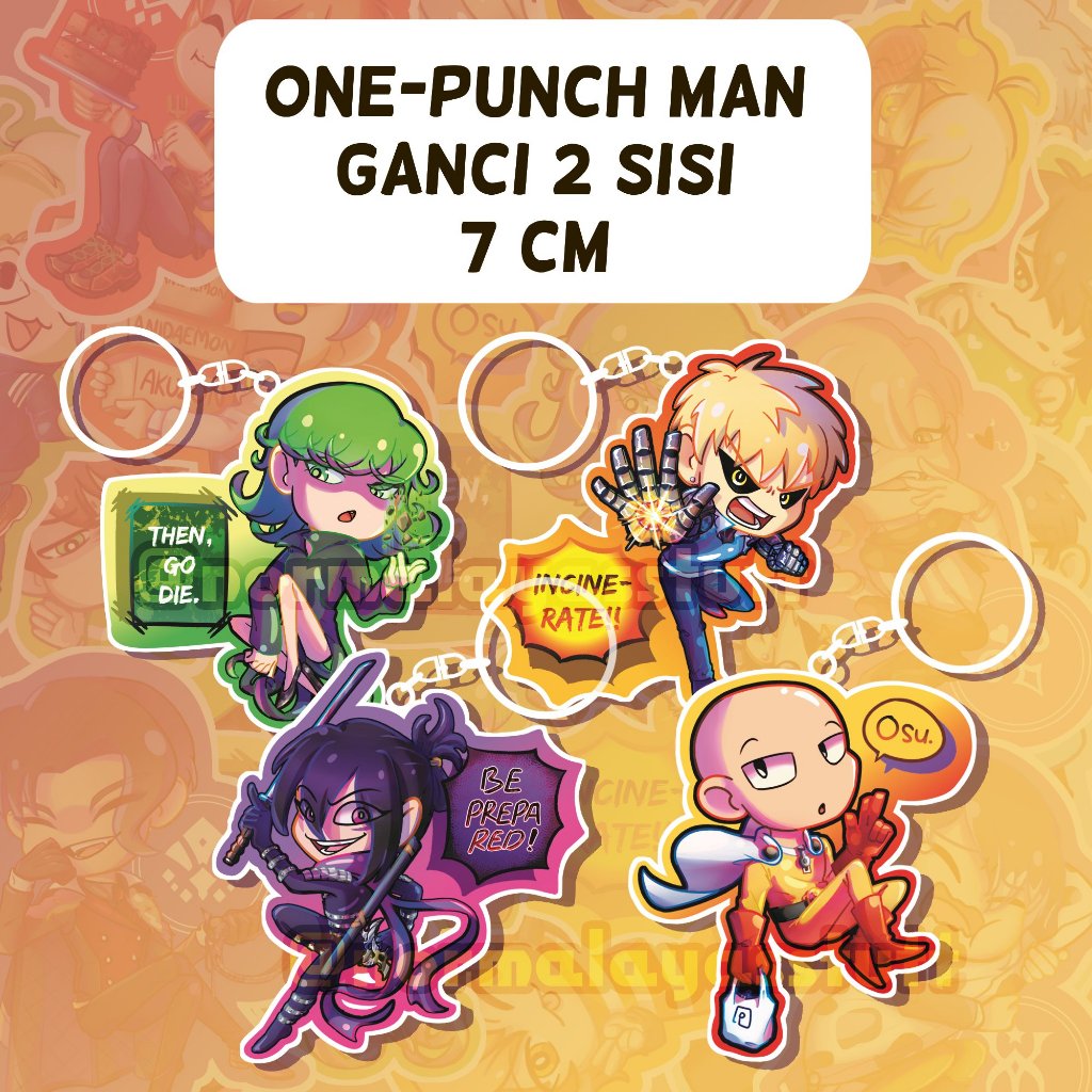 พวงกุญแจ One Punch Man/Galci Acrylic 7cm 2 ด้าน - FANMADE [Plasticayastuff]