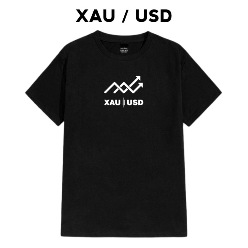 [HOT] TSHIRT TRADER FOREX XAU/USD / PREMIUM 30S COMBED COTTON / BLACK / UNISEX สําหรับผู้ชายและผู้หญ